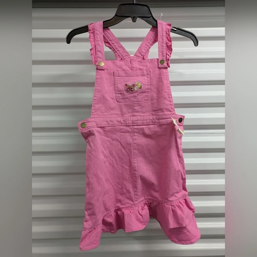 365kids Adorable Pink Kids Overall Dress Size 10